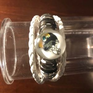 NFL White Leather Jacksonville Jaguars